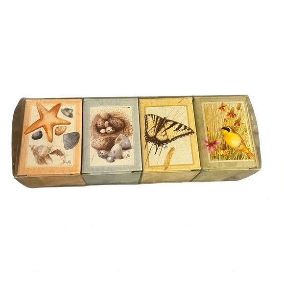 Vintage Marjolein Baskin Set of Four Soaps Unused Natures Sketchbook - Picture 1 of 6